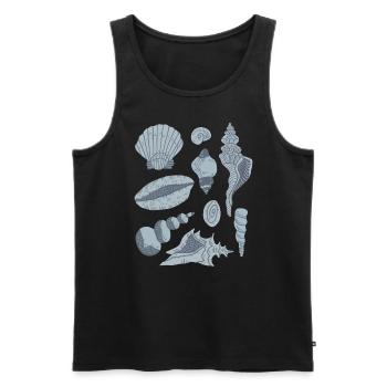 Mussels - Men's Premium Organic Tank Top - black - Front - AI Model Male 178 light (178cm)