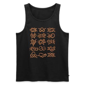Sailor's knot - Men's Premium Organic Tank Top - black - Front - AI Model Male 178 light (178cm)