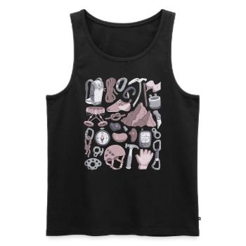 Climbing and mountaineering - Men's Premium Organic Tank Top - black - Front - Michal (187cm)