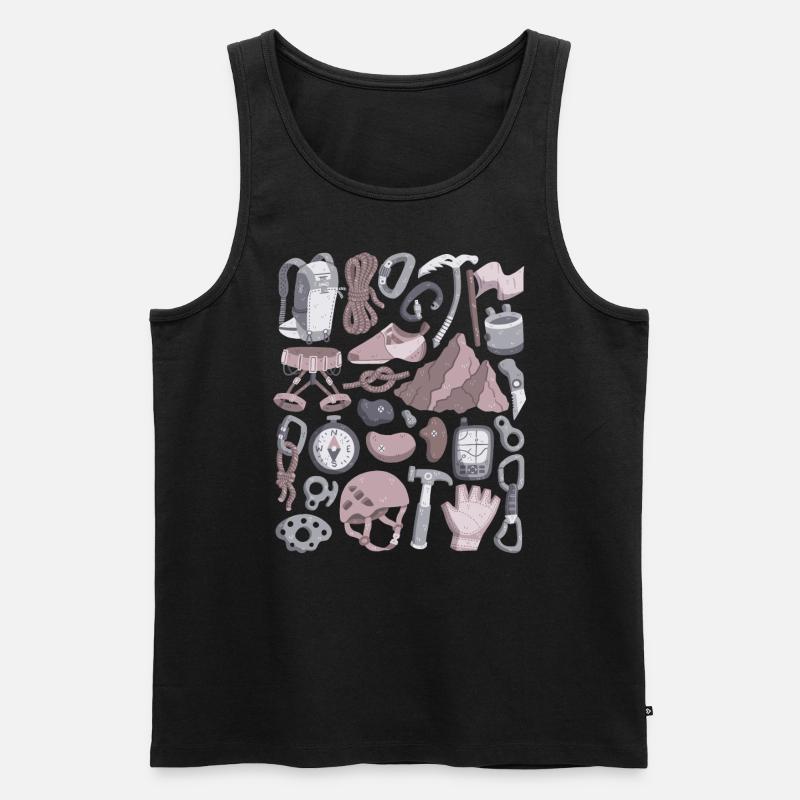 Klettern und Bergsteigen - Männer Premium Bio Tank Top - Schwarz