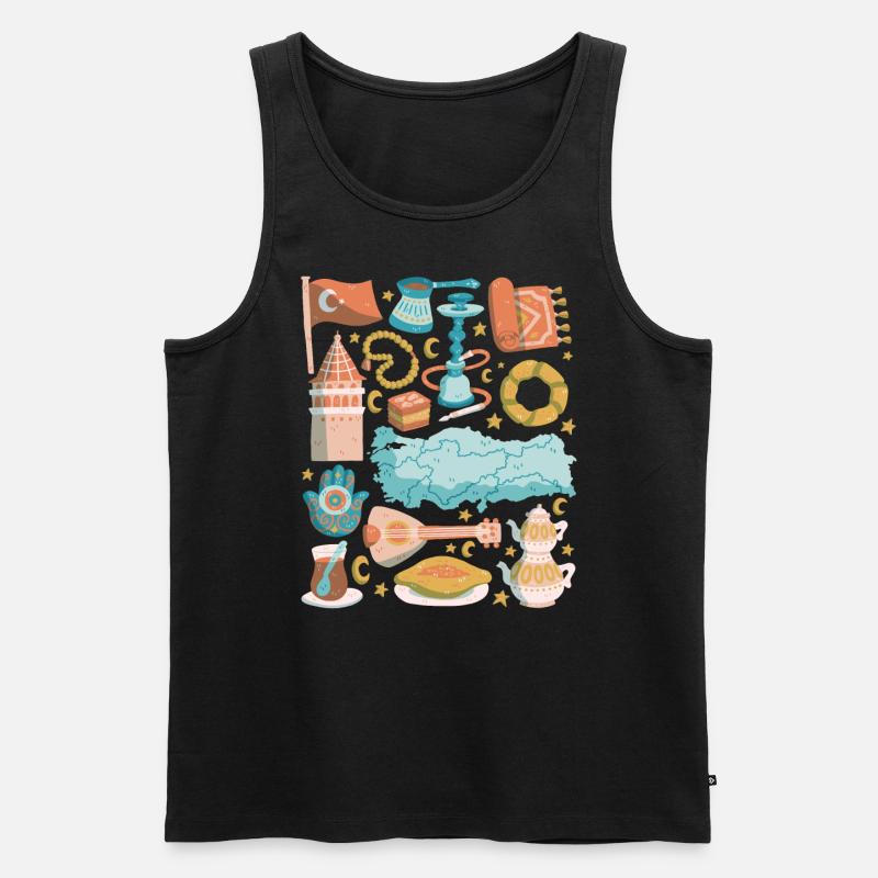 Turkey - Men's Premium Organic Tank Top - black