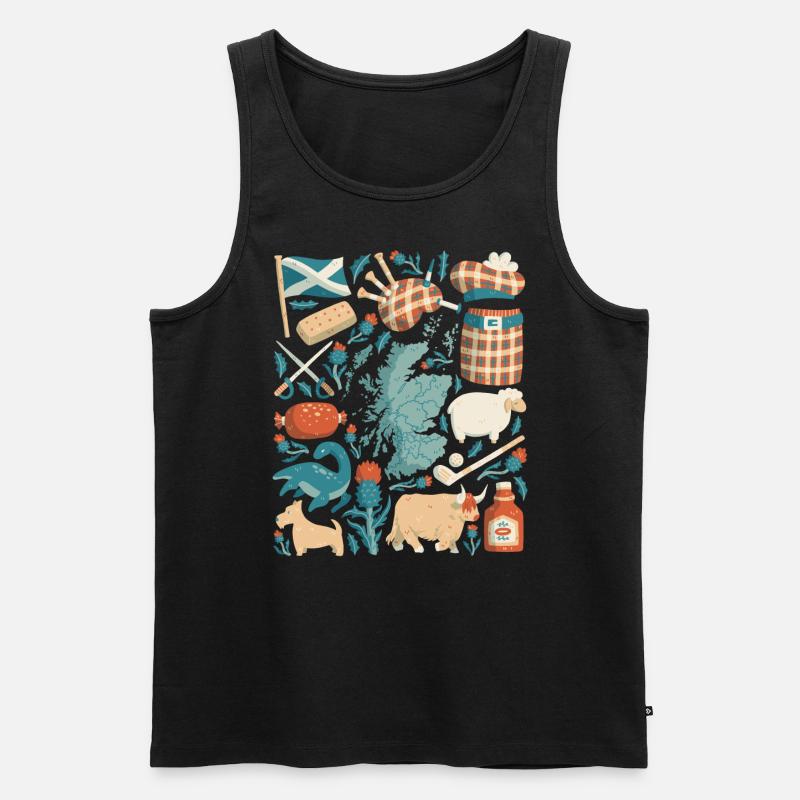 Scotland - Men's Premium Organic Tank Top - black