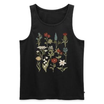 Wildblumen - Männer Premium Bio Tank Top - Schwarz - Vorne - AI Model Male 178 light (178cm)