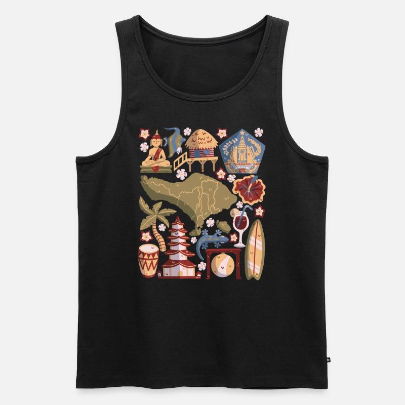 Bali - Männer Premium Bio Tank Top - Schwarz