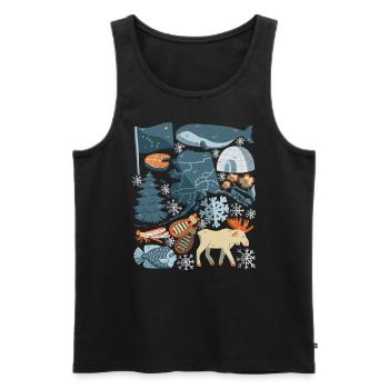 Alaska - Men's Premium Organic Tank Top - black - Front - AI Model Male 178 light (178cm)