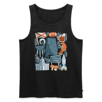 Alabama - Men's Premium Organic Tank Top - black - Front - AI Model Male 178 light (178cm)
