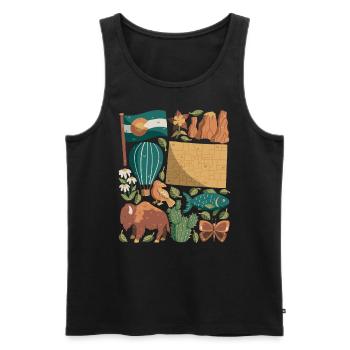 Colorado - Männer Premium Bio Tank Top - Schwarz - Vorne - Michal (187cm)