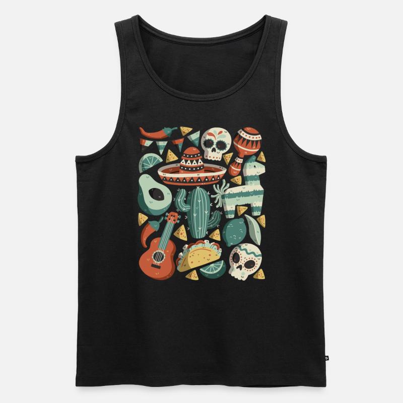 Cinco de Mayo - Männer Premium Bio Tank Top - Schwarz
