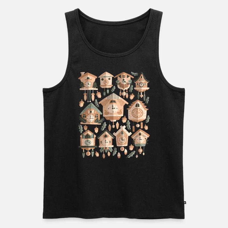 Kuckucksuhren - Männer Premium Bio Tank Top - Schwarz