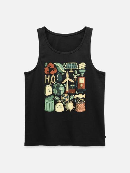 Økologi, miljøbeskyttelse og bæredygtighed - Herre Premium økologisk tanktop - sort