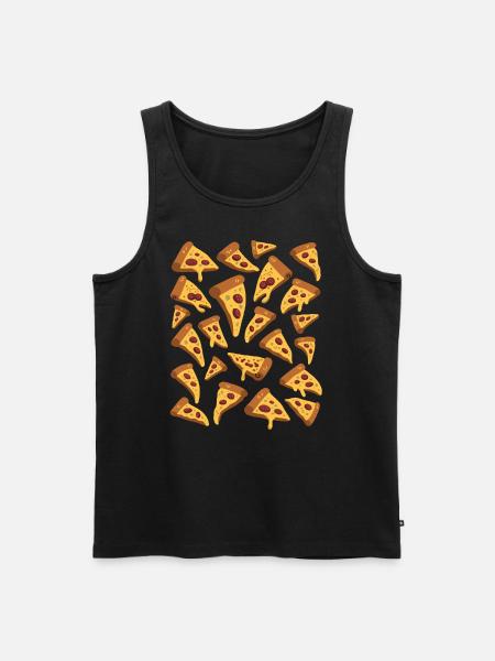 Pizza - Männer Premium Bio Tank Top - Schwarz