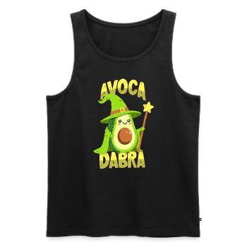 Avocat magicien : Avocadabra - Débardeur bio Premium Homme - noir - Devant - AI Model Male 178 light (178cm)