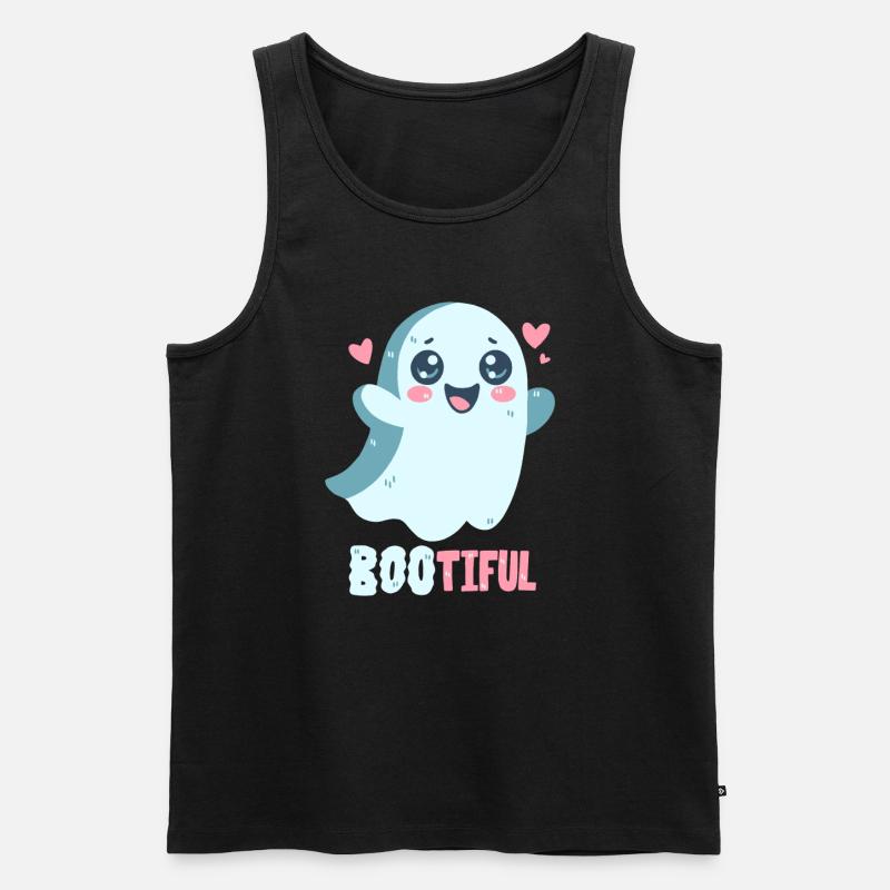 Ghost Pun - Bootiful - Boo! - Men's Premium Organic Tank Top - black