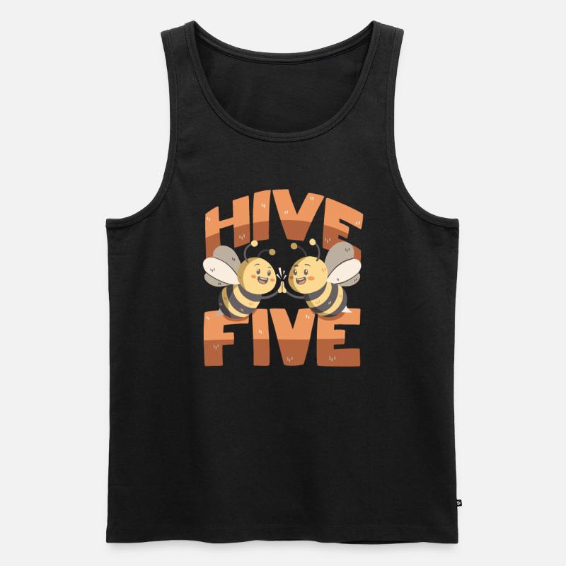 Hive Five - Männer Premium Bio Tank Top - Schwarz