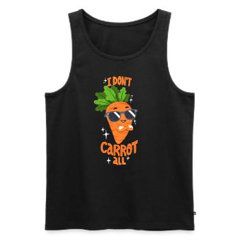 Cool Carrot - Men's Premium Organic Tank Top - black - Front - Michal (187cm)