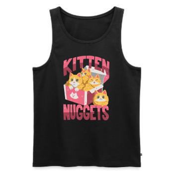 Kitten Nuggets - Männer Premium Bio Tank Top - Schwarz - Vorne - AI Model Male 178 light (178cm)