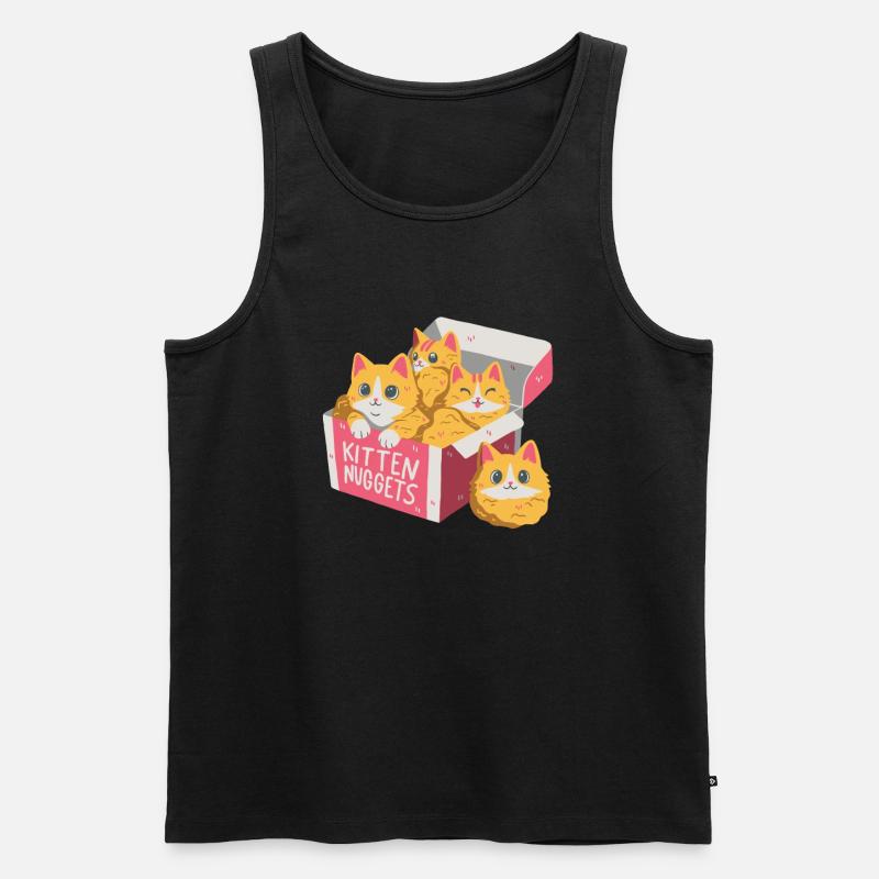 Kitten Nuggets - Männer Premium Bio Tank Top - Schwarz