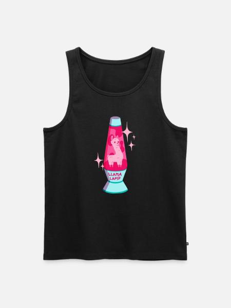 Lama-Lavalampe - Männer Premium Bio Tank Top - Schwarz