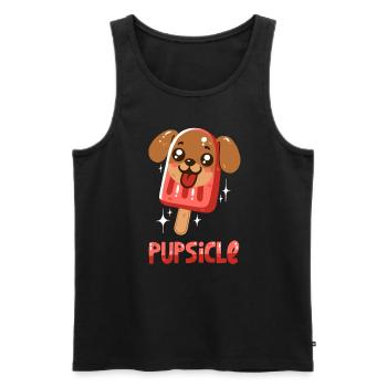 Popsicles pour chiens - Débardeur bio Premium Homme - noir - Devant - AI Model Male 178 light (178cm)