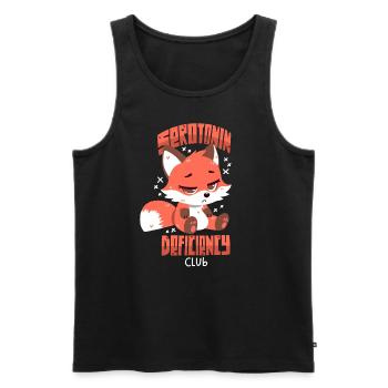 Serotonin-Defizit Club - Männer Premium Bio Tank Top - Schwarz - Vorne - AI Model Male 178 light (178cm)