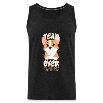 Team Overthinking - Männer Premium Bio Tank Top - Anthrazit - Vorne - Alexander (188cm)