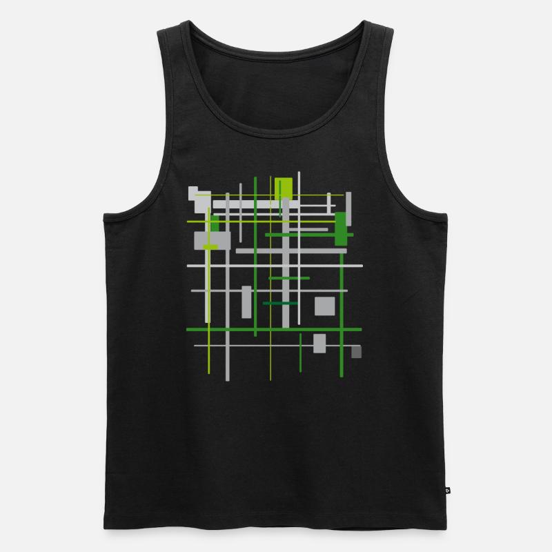 Muster - Männer Premium Bio Tank Top - Schwarz