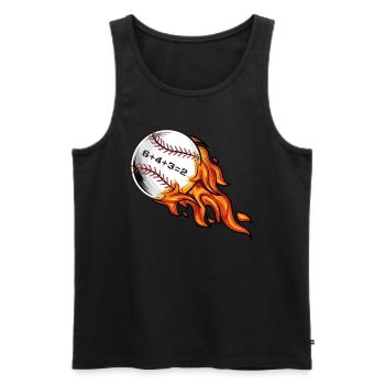 Baseball 6432 Double Play 6+4+3=2 Softball Math - Men's Premium Organic Tank Top - black - Front - AI Model Male 178 light (178cm)
