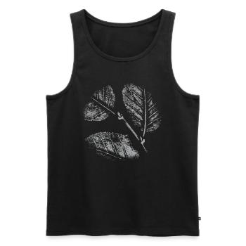 Leaves Pattern - Men's Premium Organic Tank Top - black - Front - AI Model Male 178 light (178cm)