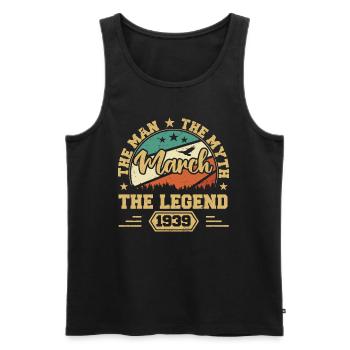 March 1939 Jubilee 1939 Legends March - Men's Premium Organic Tank Top - black - Front - AI Model Male 178 light (178cm)