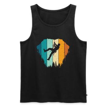 Rock Climbing Climber - Männer Premium Bio Tank Top - Schwarz - Vorne - Michal (187cm)