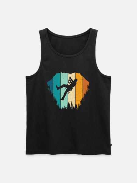 Rock Climbing Climber - Männer Premium Bio Tank Top - Schwarz