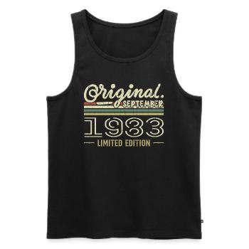 September 1983 Geburtstagsgeschenk September 1983 - Männer Premium Bio Tank Top - Schwarz - Vorne - Michal (187cm)