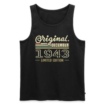 Dezember 1943 Geburtstag Dezember 1943 Dezember - Männer Premium Bio Tank Top - Schwarz - Vorne - Michal (187cm)
