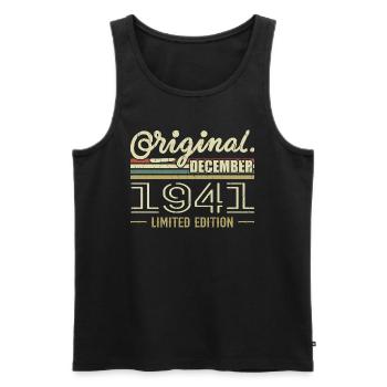 Dezember 1941 Geburtstag Dezember 1941 Dezember - Männer Premium Bio Tank Top - Schwarz - Vorne - Michal (187cm)
