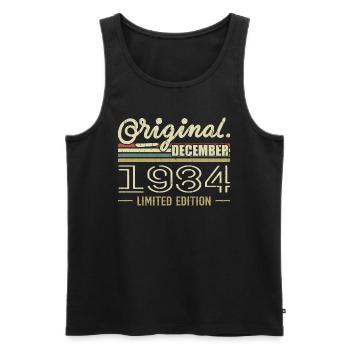 December 1984 Birthday December 1984 December - Men's Premium Organic Tank Top - black - Front - Michal (187cm)