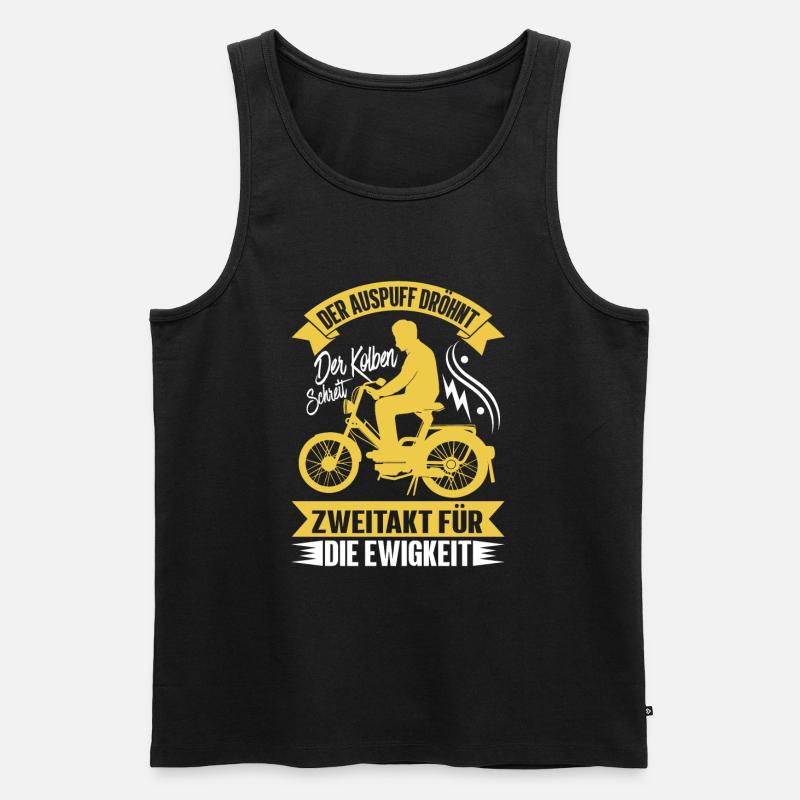 moped mofa scooter - Männer Premium Bio Tank Top - Schwarz