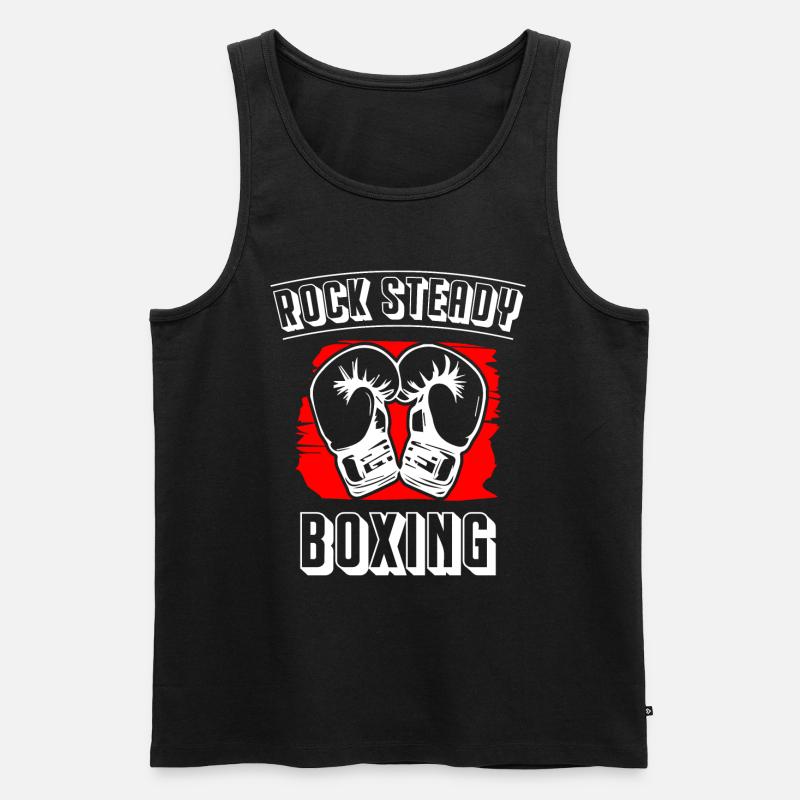 Rock Steady Boxing - Männer Premium Bio Tank Top - Schwarz