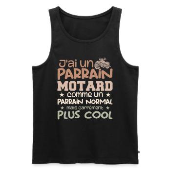 Ich habe einen Biker-Paten, ein Motorrad-Biker-Patengeschenk - Männer Premium Bio Tank Top - Schwarz - Vorne - AI Model Male 178 light (178cm)