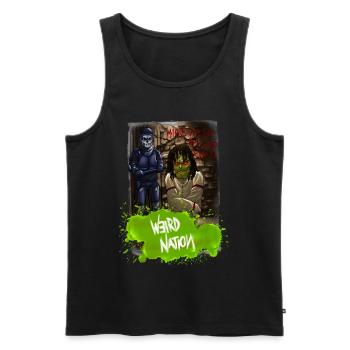 Weird Nation 90s Vintage Skater Design de mode - Débardeur bio Premium Homme - noir - Devant - Michal (187cm)