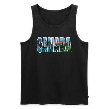 Canada - Débardeur bio Premium Homme - noir - Devant - AI Model Male 178 light (178cm)