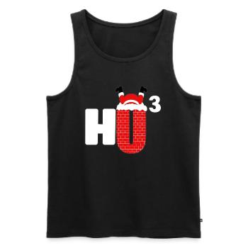 Noël Ho HOHOHO haut 3 - Débardeur bio Premium Homme - noir - Devant - Michal (187cm)