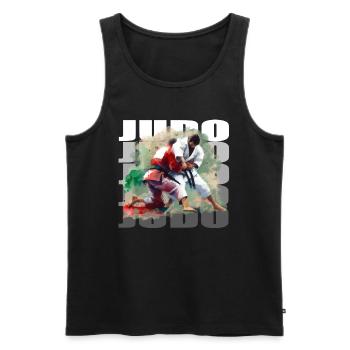 Judo - Débardeur bio Premium Homme - noir - Devant - Michal (187cm)