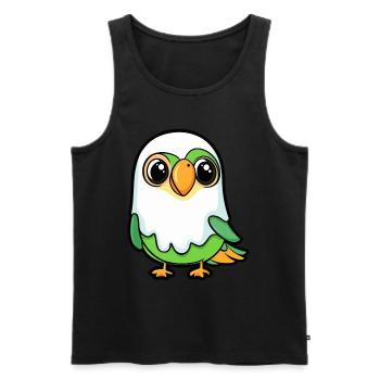Parrot Halloween Funny Ghost - Men's Premium Organic Tank Top - black - Front - Michal (187cm)