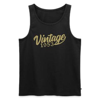 1953 Vintage 1953 Retro 1953 Birthday Gift - Men's Premium Organic Tank Top - black - Front - Michal (187cm)