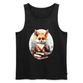 Fuchs - Männer Premium Bio Tank Top - Schwarz - Vorne - Michal (187cm)