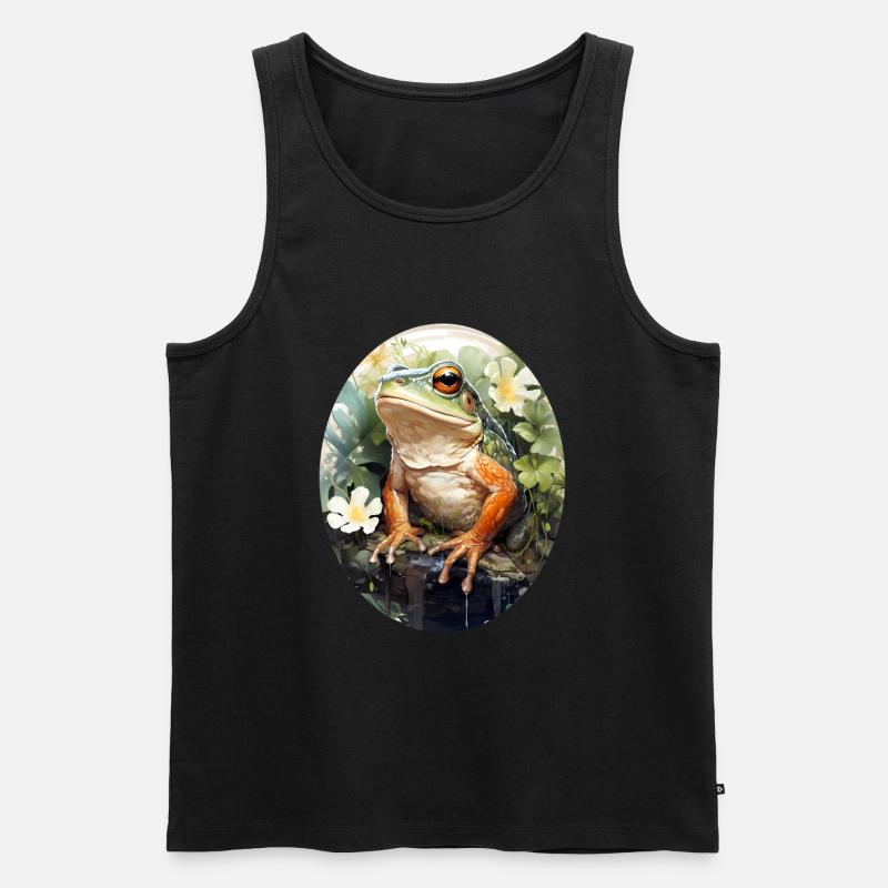 Frosch - Männer Premium Bio Tank Top - Schwarz