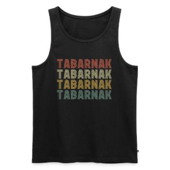 TABARNAK Je Peux Pas Je Me Barre Au Canada Retro - Débardeur bio Premium Homme - noir - Devant - AI Model Male 178 light (178cm)