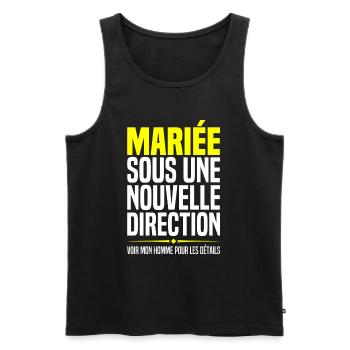 Future Mariée Femme Enterrement Vie Fille Mariage - Débardeur bio Premium Homme - noir - Devant - Michal (187cm)