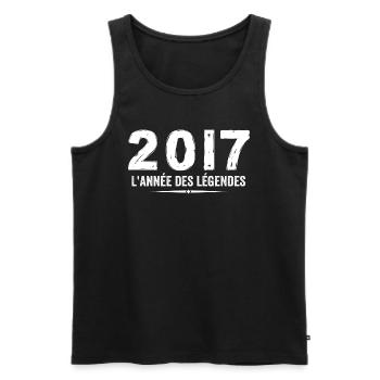 2017 Jahr der Legenden - Geschenk zum Jubiläum 2017 - Männer Premium Bio Tank Top - Schwarz - Vorne - AI Model Male 178 light (178cm)