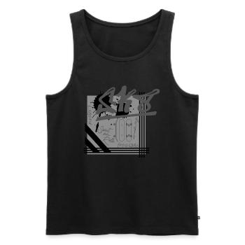 Skater sk8 spirit on rolls in grau - Männer Premium Bio Tank Top - Schwarz - Vorne - Michal (187cm)